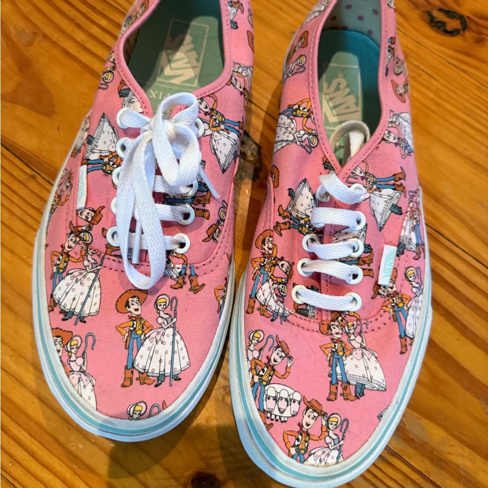 Vans Pink Toy Story Sneakers Woody and Bo Peep